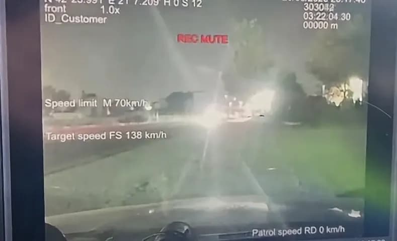 138 km/h në zonën e kufizuar në 50, policia e gjobit shoferin në Ferizaj