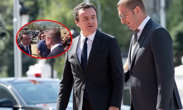 ‘‘Mot me diell, ditë e madhe’’, shkoi në RMV për nisjen e punimeve në autostradën Shkup-Bllacë, Kurti pritet nga Mickoski