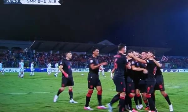 Shqipëria e mbyll pjesën e parë me epërsi të dyfishtë ndaj San Marinos