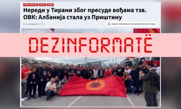 Media ruse e serbe paraqesin rrejshëm protestën në Tiranë si “trazira” për shkak të dënimit të ish-krerëve të UÇK-së