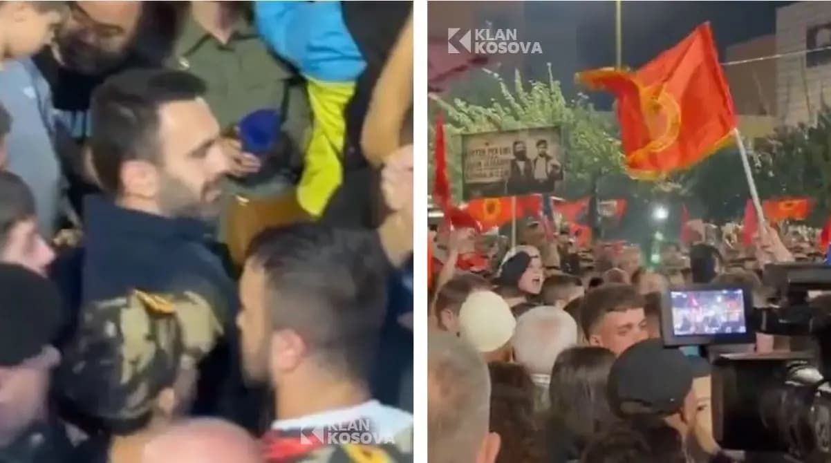 Djali i Jakup Krasniqit i bashkohet protestës në Prishtinë në mbështetje të ish-krerëve të UÇK-së