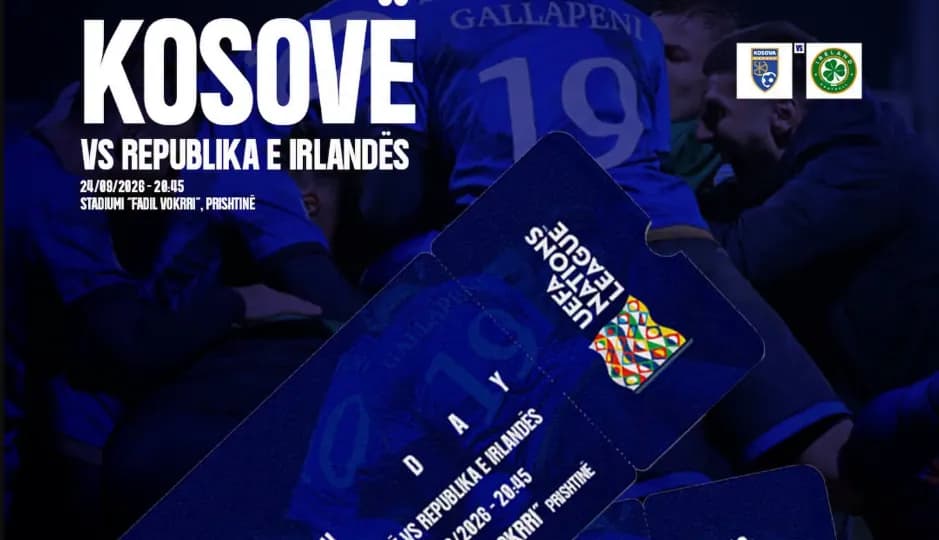 Dalin në shitje biletat për ndeshjen Kosovë – Irlandë
