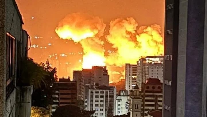 Pamje nga shpërthimi në Karakas të Venezuelës