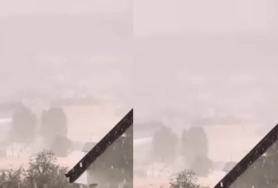 Rrebesh i fortë shiu me breshër në Gjilan
