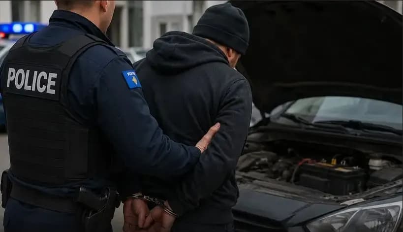 Arrestohet një person në Prishtinë pasi tentoi të vidhte bateritë e veturave