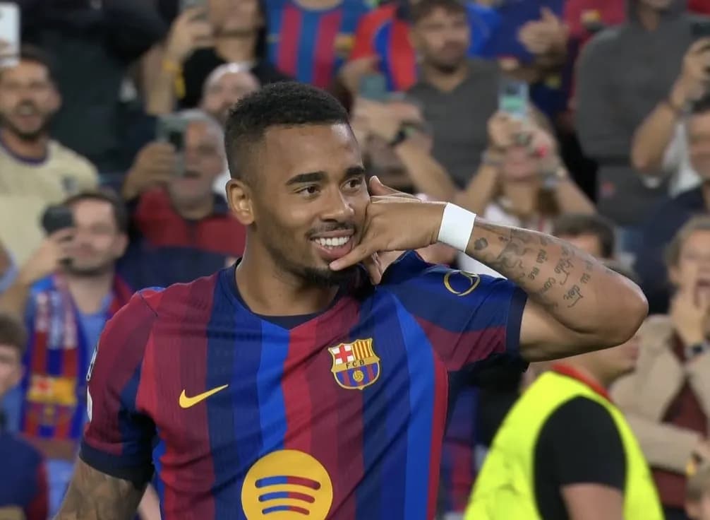 Gabriel Jesus realizon golin e parë si lojtar i Barcelonës