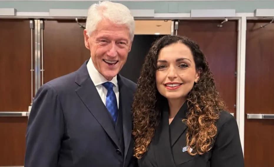 Osmani takohet me Presidentin Clinton në SHBA