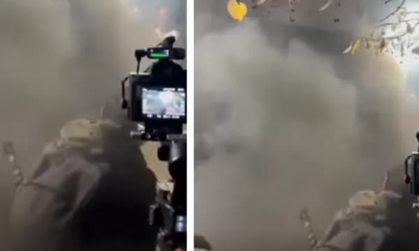 Protestuesit hedhin mjete piroteknike në drejtim të policëve