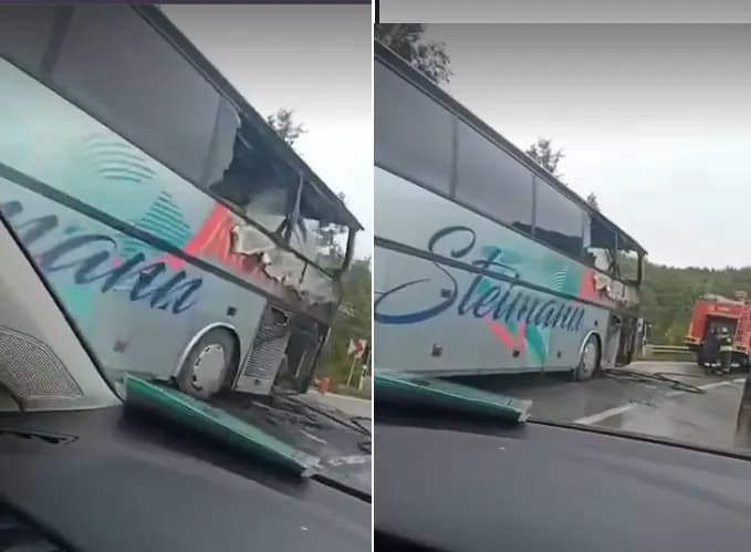 Një autobus përfshihet nga zjarri në Qafë të Duhlës