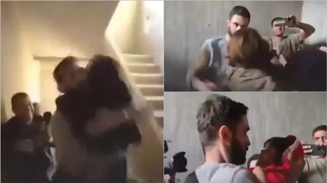 Prekëse: Momenti kur burri palestinez takon gruan dhe fëmijët, për të cilët mendonte se janë vrarë
