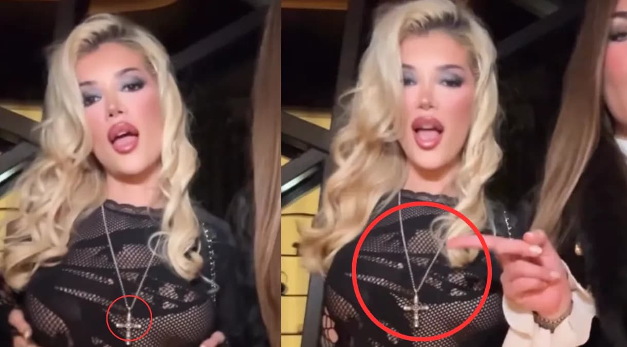 Era Istrefi shfaqet me kryq në qafë, pamjet bëhen virale
