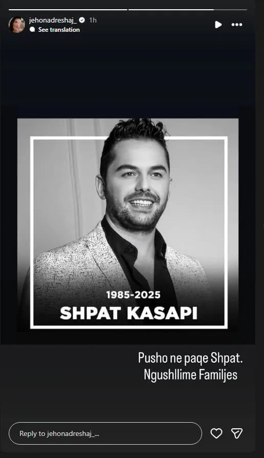 Reagon motra e Afërdita Dreshajt pas vdekjes së Shpat Kasapit