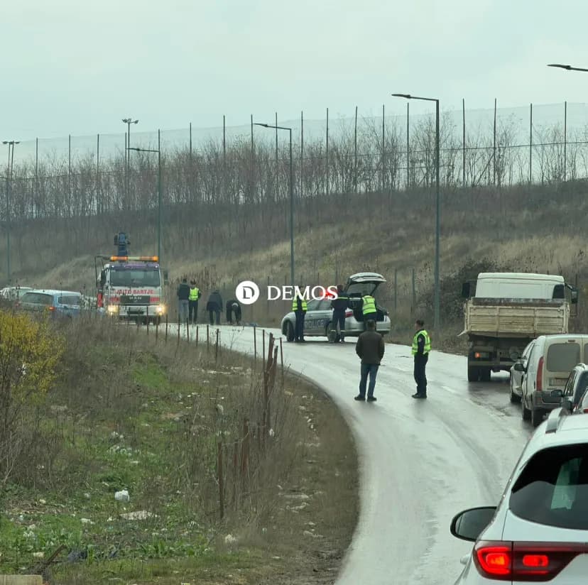 Aksident në Hajvali afër burgut, Policia shihen në vendin e ngjarjes