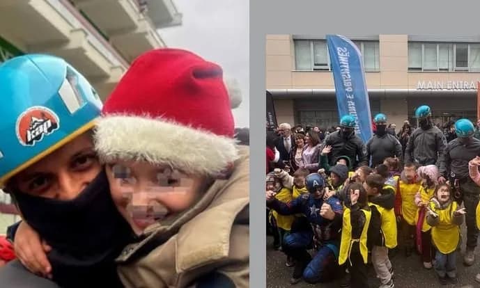 “Superheronjtë” nga Policia surprizojnë fëmijët në Pediatri