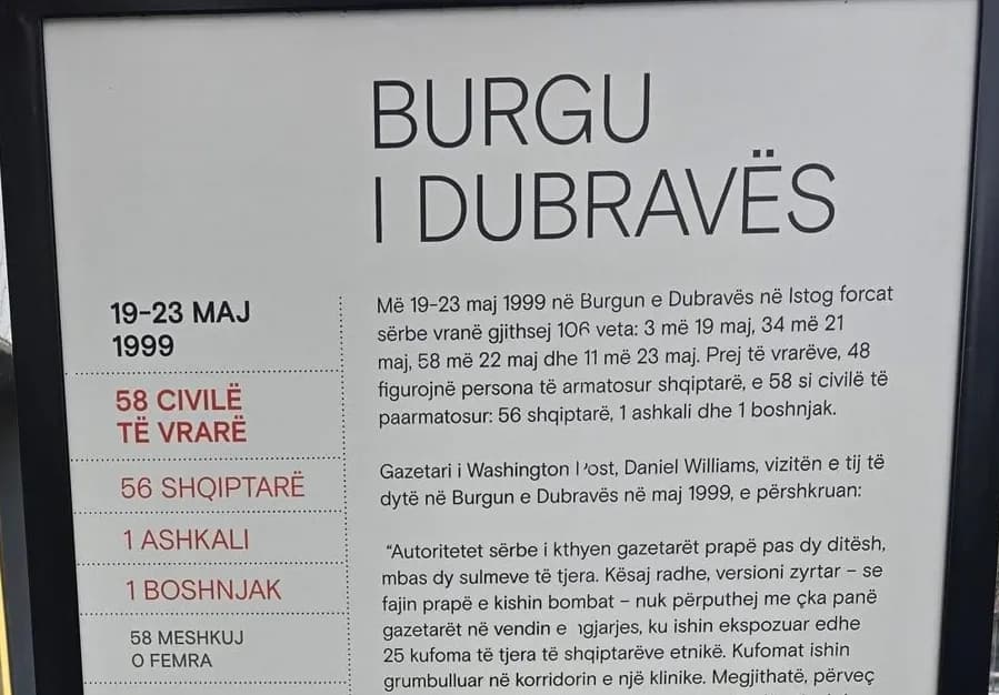 Rama pezullon ekspozitën në Prishtinë: Fyen kujtesën e viktimave të Dubravës