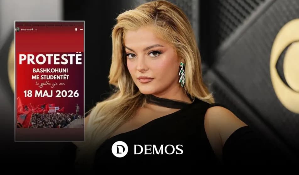 “Kemi luftuar ta ruajmë gjuhën”, Bebe Rexha mbështet protestën e studentëve shqiptarë në Shkup