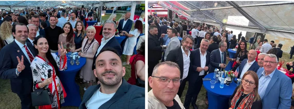 As festa e SHBA-ve se bën bashkë LDK-në, publikohen fotografi të ndarë në dy grupe