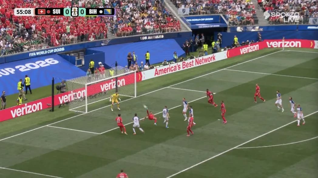 Top fantastik nga Granit Xhaka, Zvicra shumë pranë një eurogoli