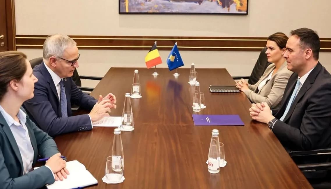 Konjufca pret në takim lamtumirës ambasadorin e Belgjikës