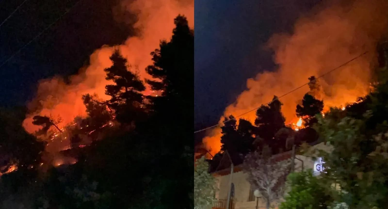 Zjarr në malin e Shëngjinit, zjarrfikësit në vendngjarje